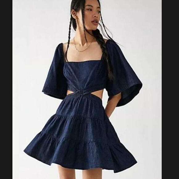 Free People Cross of Sunlight Endless Summer Mini Dress M - Picture 1 of 5